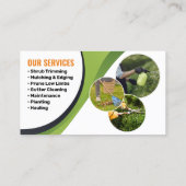 グリーン＆オレンジ造園サービス 芝刈り 名刺 (裏面)