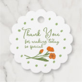 グリーン オレンジ フラワーズ ガーデン ワンダーランド 02 フェイバータグ (裏面)