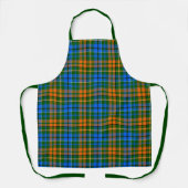 グリーン オレンジ ブルー Plaid タルタン柄  エプロン (正面)
