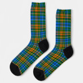 グリーン オレンジ ブルー Plaid タルタン柄  ソックス (左)