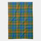 グリーン オレンジ ブルー Plaid タータン デザイン キッチンタオル (縦)
