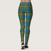グリーン オレンジ ブルー Plaid タータン デザイン  レギンス (裏面)