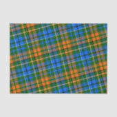 グリーン オレンジ ブルー Plaid タータン デザイン  薄葉紙 (正面)