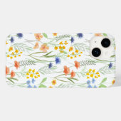 グリーン オレンジ 水彩 花  Case-Mate iPhoneケース (裏面 (横))