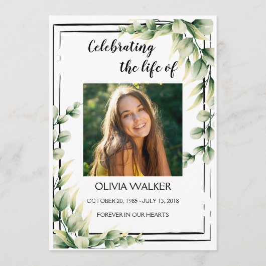 グリーン・オーダー・オブ・サービス・ライフ・お祝い・プログラム プログラム (正面)