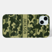 グリーン カモフラージュ オリジナル Case-Mate iPhoneケース (裏面 (横))