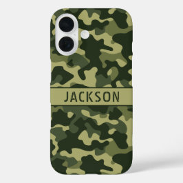 グリーン カモフラージュ オリジナル iPhone 16ケース
