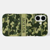 グリーン カモフラージュ オリジナル Case-Mate iPhoneケース (裏面 (横))