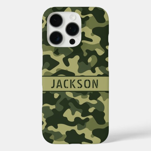 グリーン カモフラージュ オリジナル Case-Mate iPhoneケース (裏面)
