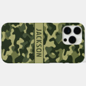 グリーン カモフラージュ オリジナル Case-Mate iPhoneケース (裏面 (横))