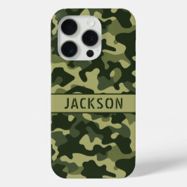グリーン カモフラージュ オリジナル iPhone 15 PROケース