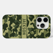 グリーン カモフラージュ オリジナル Case-Mate iPhoneケース (裏面 (横))