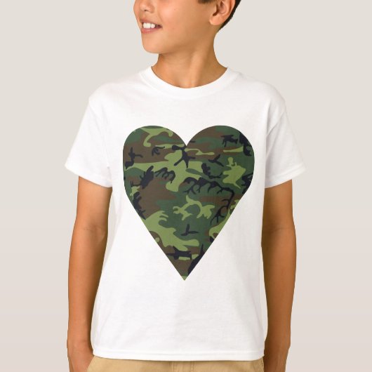 グリーン カモフラージュ パターン ミリタリー柄 軍用 Tシャツ (正面)