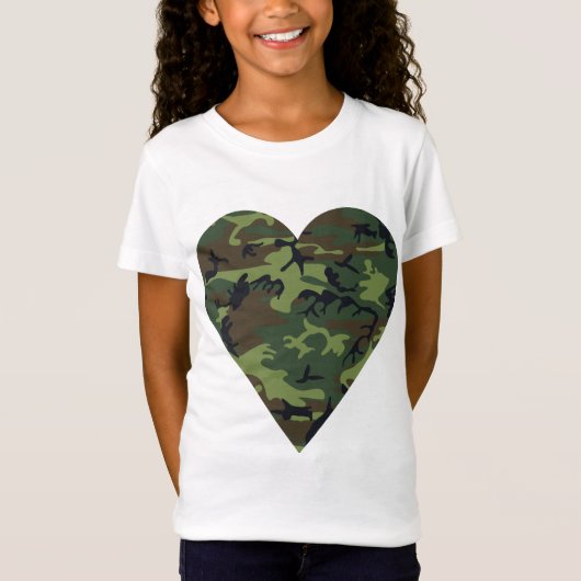 グリーン カモフラージュ パターン 軍用 迷彩柄 Tシャツ (正面)