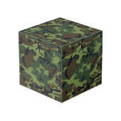 グリーン カモフラージュ パターン 軍用 迷彩 フォトキューブ (裏面アングル)