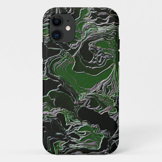 グリーン カモフラージュ Case-Mate iPhoneケース (裏面)