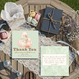 グリーン・ガチョウ 出産 NICU 病院 ありがとう サンキューカード