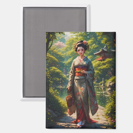 グリーン・ガーデンの乙女 マグネット (正面/裏面)