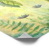 グリーン ガーデン フェアリー ファンタジー アート プリント (角)