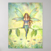 グリーン ガーデン フェアリー ファンタジー アート プリント (正面)
