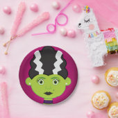 グリーン・ガール・モンスター ペーパープレート (パーティー)