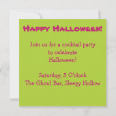 グリーン・ガール・モンスター 招待状 (裏面)