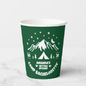 グリーン キャンピング ブライズパーティー 紙コップ (裏面)