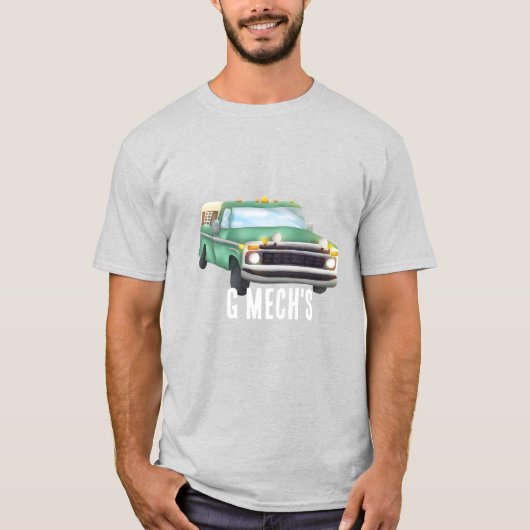 グリーン クラシック トラック - GMech Tシャツ (正面)