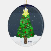 グリーン+クリスマスツリー セラミックオーナメント (左)
