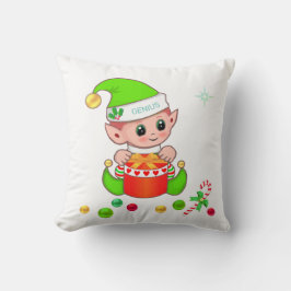 グリーン+クリスマス+エルフ、キャンディケイン、クリスマスボール クッション