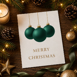 グリーン クリスマス オーナメント ホリデー グリーティングカード