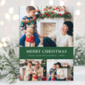 グリーン クリスマス フォトコラージュ ホリデーカード