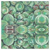 グリーン·クリスマス·ボール ファブリック (クローズアップ)