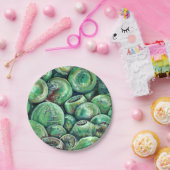 グリーン·クリスマス·ボール ペーパープレート (パーティー)