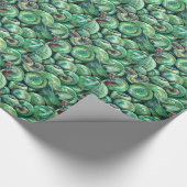 グリーン·クリスマス·ボール ラッピングペーパー (角)