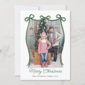 グリーン クリスマス リボン 2枚の写真 (正面)