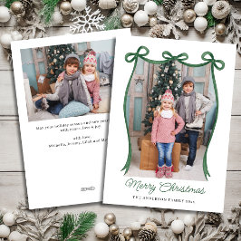 グリーン クリスマス リボン 2枚の写真