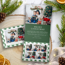 グリーン クリスマス 三つ折りカード 三つ折りクリスマスカード