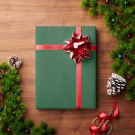 グリーン クリスマス 無地 ラッピングペーパー