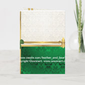 グリーン&クリームダマスク結婚式の招待状 招待状 (裏面)