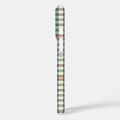 グリーン&クリームプレイド名前をカスタムする Case-Mate iPhoneケース (裏面 / 左)