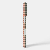 グリーン&クリームプレイド名前をカスタムする Case-Mate iPhoneケース (裏面 / 右)