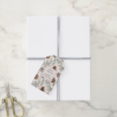 グリーン+クリーム+クリスマス+松かさ ギフトタグ (より糸付き)