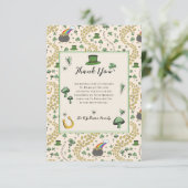 グリーン&クリームSt patricks dayアイリッシュサンキューカード サンキューカード (スタンド正面)