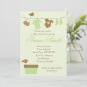 グリーン・クローゼット・ベイビーシャワー 招待状 (スタンド正面)