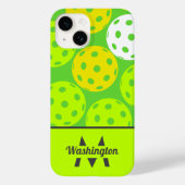 グリーン クール モダン モノグラム Case-Mate iPhoneケース (裏面)