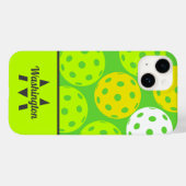 グリーン クール モダン モノグラム Case-Mate iPhoneケース (裏面 (横))