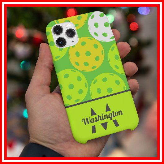 グリーン クール モダン モノグラム Case-Mate iPhoneケース