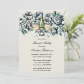 グリーン&グエレガントレーブーケブランチ&バブリー 招待状 (スタンド正面)
