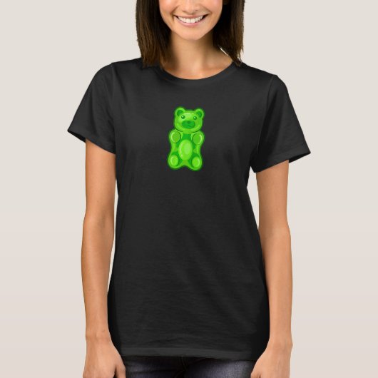 グリーン グミ ベア Tシャツ (正面)